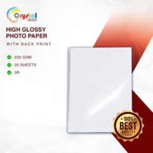 Yasen High Glossy Photo Paper 230GSM | A4 / 4R / 5R / 3R / A3 Sizes | Premium Waterproof Photo Paper 20 / 40 Sheets