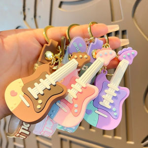 XINSU38 Dễ thương Móc Chìa Khóa Đàn ghi ta Thời trang Ngầu Móc khóa nhạc cụ dây chuyền túi đàn guitar Sáng Tạo Móc khóa đàn ghi ta Quà tặng trang sức nhạc sĩ