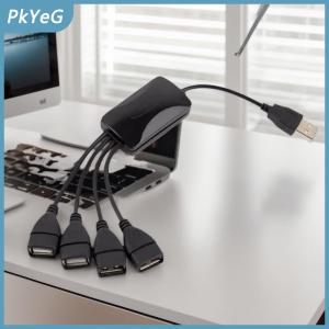 PkYeG 1pcs USB 2.0 mở rộng cáp dữ liệu 1 nam đến 4 nữ USB Hub Splitter mở rộng cáp Power Adapter ổ cắm