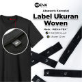 LABEL UKURAN/ LABEL BAJU/ LABEL SIZE/ LABEL WOVEN S M L XL. 