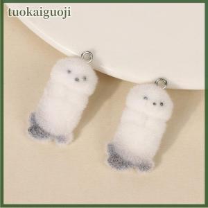 tuokaiguoji 5PCS 3D dễ thương đổ xô biển Rái cá vàng gà Charms phim hoạt hình động vật Mặt dây chuyền DIY Keychain Bông tai Trang sức phụ kiện Quà Tặng