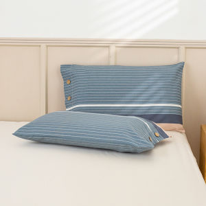 SUNLIGHT HOME 2 Pieces Stylish Button Pillowcase1 Pair Simple Thickened Pillow CaseBreathable Pillow Cover