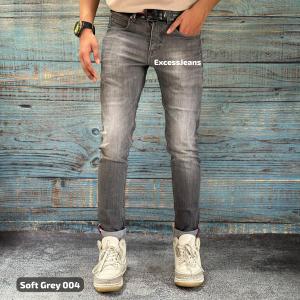EXBOSS Celana Jeans Panjang Grey Slimfit Pria Stretch/Melar High Quality
