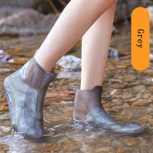 [SG Seller] Outdoor Waterproof Shoe Covers Anti-slip Silicone Rain Shoes Cover Boots Cover Reusable Thickened Foldable Shoes Cover