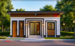 S-4891 แบบบ้านชั้นเดียวสไตล์โมเดิร์นมินิมอล (Modern Minimal House) พื้นที่ใช้สอย 70 ตารางเมตร 3 ห้องนอน 2 ห้องน้ำ