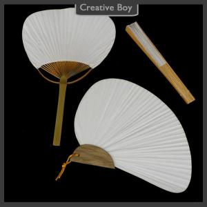 [Creative] 1pc White Folding Elegant Paper Hand Fan Wedding Party Favors