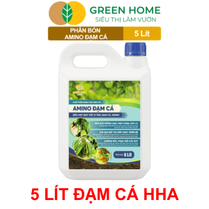 Đạm Cá Amino Hữu Cơ GreenHome Can 5 Lít Kích Rễ Kích Mầm Kéo Đọt Phục Hồi Nhanh Cây Trồng