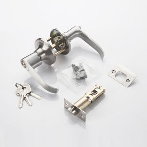 Lever Type Door Knob Stainless Steel Lock Set with 3 keys Anti-Corrosion