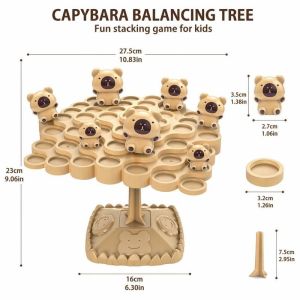 Capybara Balance Tree Math Game Kids Stacking Board Game Family Party Interactive Toy Gift