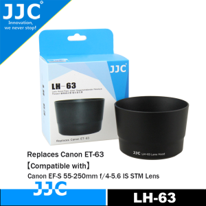 JJC Reversible Lens Hood Replaces ET-63 For Canon EF-S 55-250mm f/4-5.6 IS STM Lens