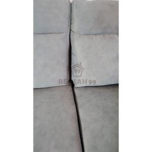 (Free Installation)Belilah L Shape velvet fabric Sofa Set easy clean premium living room set