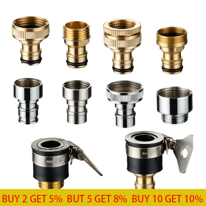 Faucet Adapter Kit Brass Faucet Tap Connector Garden Tube Quick Connector 4/6 points universal