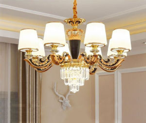 Đèn Chùm Treo Trần Pha Lê Cao Cấp 6 Tay 8 Tay Tặng Kèm Bóng Led - Bảo Hành 10 Năm
