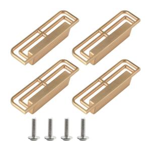 4Pcs Drawer Pulls Metal Dressers Knob Cupboard Handle Modern Furniture Handle Simple Square Bedside Cabinet Pull