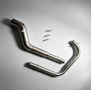 Motorstar z200s/z250 stainless elbow on Akrapovic hexa tip with silencer