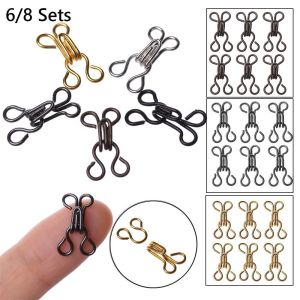 BENYTRO 6/8 sets Accessories Dollhoues Miniature Craft Mini Buttons Metal Buckles Clothing Sewing Buckle DIY Doll Clothes