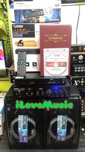 The platinum KS-5 Junior lite karaoke player 18000 songs with Db Audio by PENSONIC CS-6588AL speaker (speaker wire included)  600watts x 2 6" woofer with AV-SU2530BF amplifier  speaker free microphone