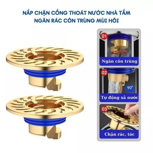 Nắp Chặn Cống Thoát Nước Tự Động | Van Một Chiều Chống Mùi Hôi Chống Gián Lọc Tóc Chống Nghẹt