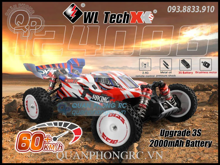 【ジャンク新品】WLtoys 124008 3S 2000mAh ⑨ ジャンク新品】WLtoys 124008 3S 2000mAh ⑨ 1/12 Fast RC Cars