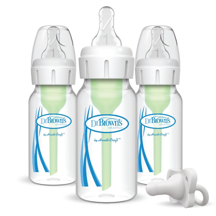Brown's Bottle 4oz/120Ml Pp Narrow-Neck Options+ Baby Bottle w/  Silicone Soother, 3pcs/pk Lazada PH