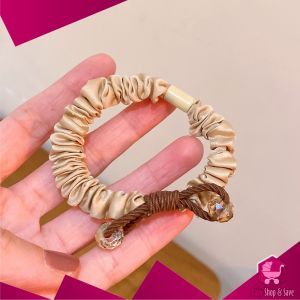 BabyShop-C1132 Ikat Rambut Scrunchie Kecil Ponytail Aksen Permata / Karet Rambut Aksesoris Rambut