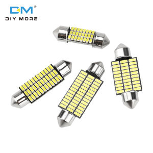 Diymore ô tô led giải mã đèn vận chuyển đèn pha hai đầu 31 36 39 41mm 4014 24 30 36 39smd