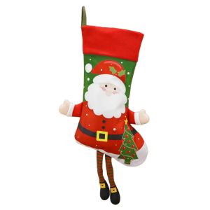 FOUNDTWO Cartoon Large Christmas Stockings Cute 3D Christmas Tree Ornaments Rustic Exquisite Candy Gift Bags Home Xmas Decor