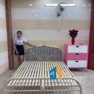 [FURNI HOME] IN ZALO N Giường sắt kích thước ngang từ 08M đến 1m8 dài 2M – GS59 mẫu đơn giản tiện dụng