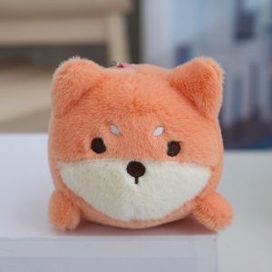 CRNGW PP Cotton Rotate Tail Plush Toy Mental Rabbit Pink Pig Plush Keychain Bag Accessories Beeping Chick Key Ring Kids