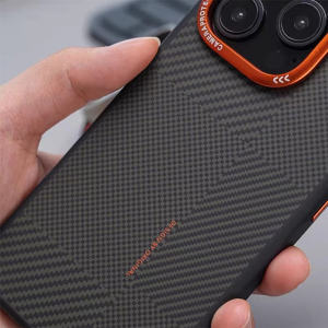 For MagSafe Matte Carbon Fiber Texture Case For iPhone 15 16 17 Pro Max Magnetic Charging Alloy Lens Shockproof Phone Cover Capa