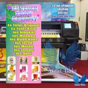 Cetak Spanduk Cetak Banner ES TELER KUAH CREAMY  Costom Desain