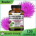 Liver Detox Supplement Milk Thistle Extract Supports healthy liver and kidney function Promotes liver cleansing and detoxification 120 capsules. 