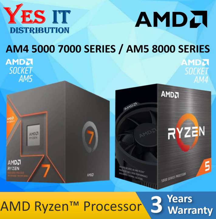 AMD Ryzen 5 3600 / 5500 / 5600/5600G/5600x/7500f (bulk)/8500G/8500G/Ryzen 7 8700g AM4 AM5
