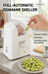 Automatic Edamame Peeler Machine / Electric Green Bean Sheller / Fast Hulling & Peeling Tool for Peas Broad Beans & Soy