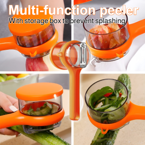 Multifunctional Peeler With Container Box Apple Peeling Cutter Vegetable And Fruit Skin Peeler Peeling Knife Kitchen Accessories