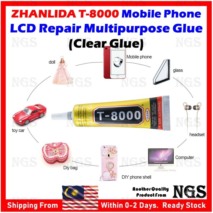 100 Original Zhanlida T8000 T8000 Fast Rubber Glue For Phone Tablet