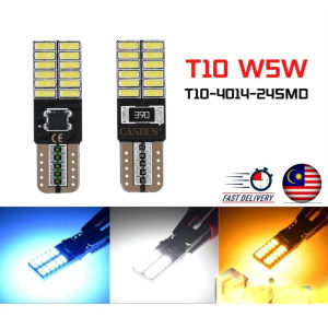 [ Ann-Car ]1ชิ้น T10 LED W5W 4014 24smd 12โวลต์ไฟท้ายรถ T10หลอดไฟป้ายทะเบียนโดมประตูด้านข้างโคมไฟเลี้ยวหลอดไฟ