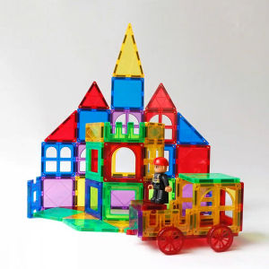 Romboss 52pcs Magnetic Tiles Building Blocks Kids Toy Magnet Set 3D Building Blocks For Girl Boys Toddler Toys mainan Christmas Gift