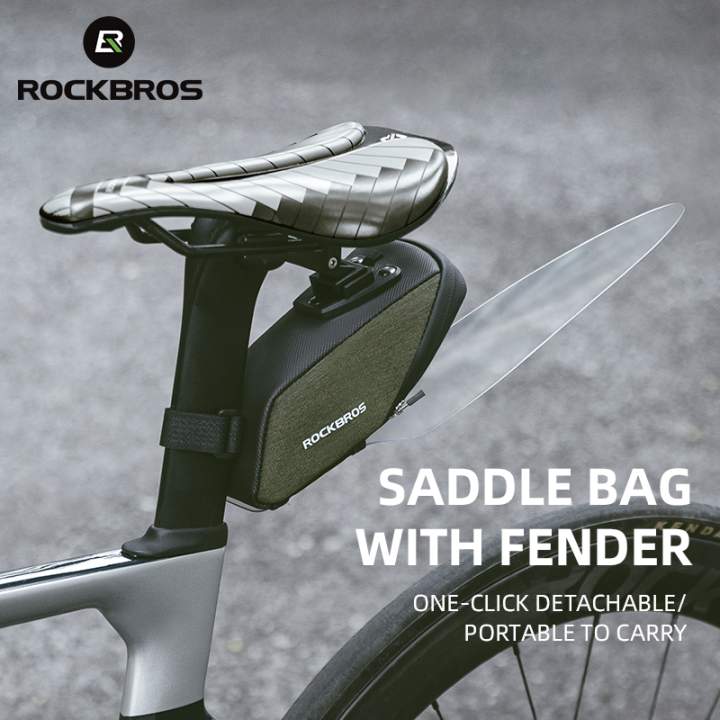 ROCKBROS Bike Saddle Bag With Fender Portable 0.4L MTB Saddle Bag Quick
