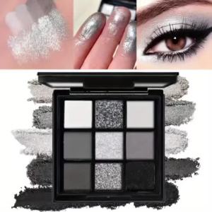 Black Swan Nine-Color Eyeshadow Palette Halloween Smoky Makeup Dark Punk Pearlescent Matte Eyeshadow Valentine Gift