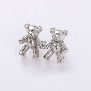 LD-P611 Kancing Pengecil Jeans Beruang Bahan Metal Tombol Penutup Pinggang / Set Kancing Jeans Cute Bear Aksesoris Fashion