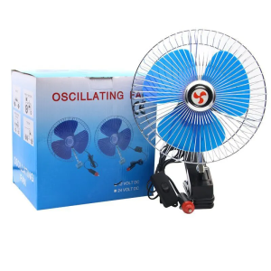 10 Inch Portable Car fan Kipas Kereta Lori Kepit DC 12V Oscillating Fan Super Strong Fan Kuat Angin Cooling Fan kipas angin murah kipas berdiri 车载风扇