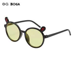 OQ BOGA 7 Styles Fashion Rabbit Ears Frame Round Lens Kids Sunglasses Children Outdoor Eye Protection Eyewear