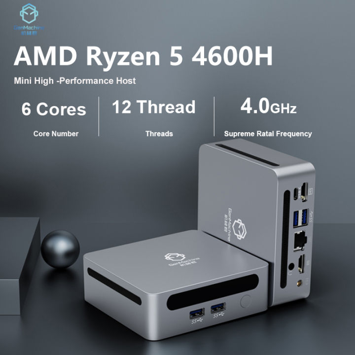 Genmachine New Mini Pc Amd Ryzen R H Windows Cores Threads Wifi Bt Ddr Max Gb