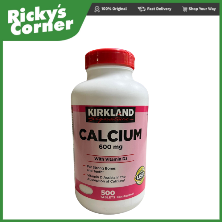 Kirkland Signature Calcium 600 mg. with Vitamin D3 VITAMIN, 500 Tablets