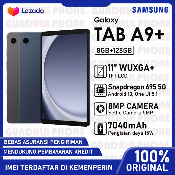 Samsung Galaxy Tab A9+ 5G 8/128GB Garansi resmi Tablet 11 Inci Ram