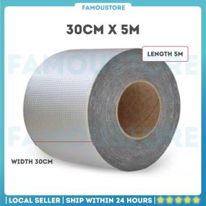 Famoustore Aluminium Foil Waterproof Tape Self Adhesive Tape Butyl Tape Crack Repair Wall Gam Bumbung Gam Kuat 防水修补万能胶