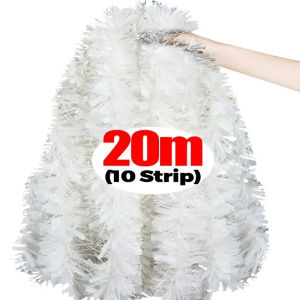 Dizoey 30M Halloween Cane Tinsel Ribbons Garland Christmas Foil Tinsel Glitter Ribbons Holiday Birthday Party Wreath Hanging Pendent