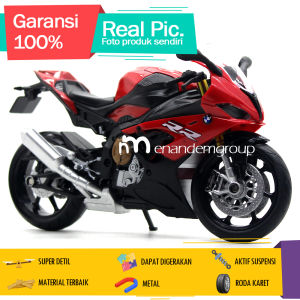 Diecast Miniatur Mainan Motor German Luxury Sedan S1000RR Aktif Suspensi 1/12