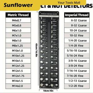 🎀🎁【Special price】Sun 28บิตนัทและสลักเกลียวตัวตรวจสอบขนาดเกลียวตัวตรวจสอบขนาดเกลียวตัววัดขนาดเกลียวและเกจวัดเกลียว